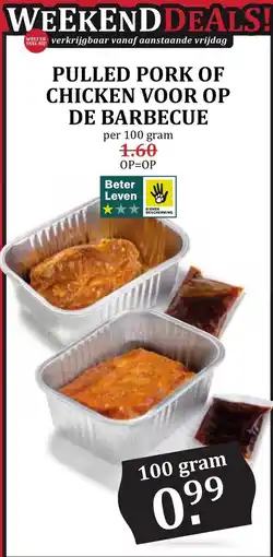 De Boerenschuur pulled pork of chicken aanbieding