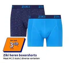 Action Ziki heren boxershorts aanbieding
