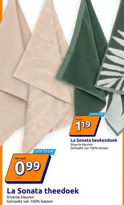 Action La Sonata theedoek aanbieding