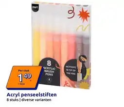 Action Acryl penseelstiften aanbieding