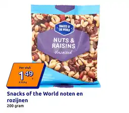 Action Snacks of the World noten en rozijnen aanbieding