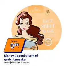 Action Disney lippenbalsem of gezichtsmasker aanbieding