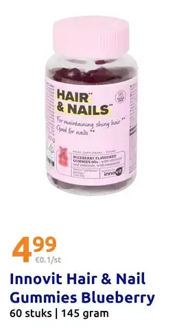 Action Innovit Hair & Nail Gummies Blueberry aanbieding