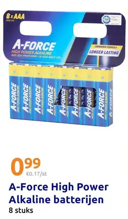 Action A-Force High Power Alkaline batterijen aanbieding