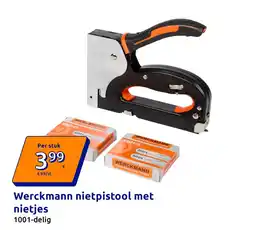 Action Werckmann nietpistool met nietjes aanbieding
