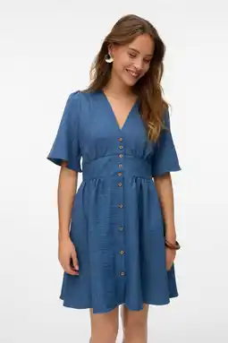 Wehkamp VERO MODA korte jurk blauw aanbieding