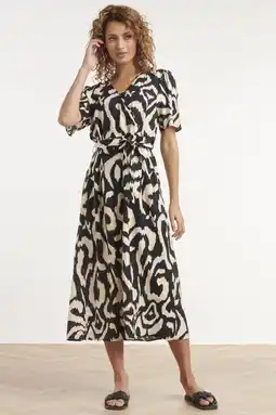 Wehkamp Smashed Lemon zomerjurk met print - zwart aanbieding