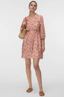 Wehkamp VERO MODA zomerjurk lichtroze aanbieding
