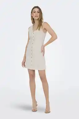 Wehkamp ONLY linnen zomerjurk beige aanbieding