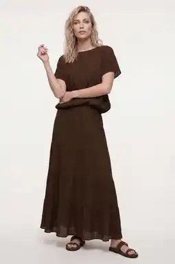 Wehkamp Tramontana viscose maxi rok - bruin aanbieding