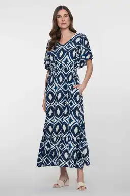 Wehkamp Geisha zomerjurk blauw aanbieding