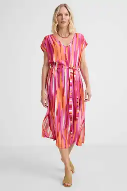 Wehkamp Smashed Lemon zomerjurk met all over print roze aanbieding