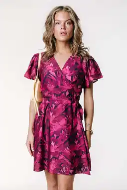 Wehkamp Colourful Rebel gebloemde mini jurk roze aanbieding
