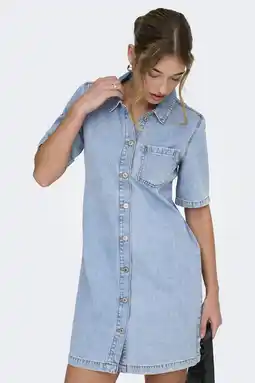 Wehkamp ONLY spijkerjurk light blue denim aanbieding