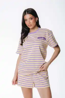 Wehkamp Colourful Rebel gestreept T-shirt lila aanbieding