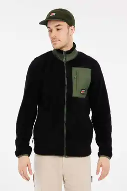 Wehkamp Protest fleece vest Load zwart/olijfgroen aanbieding
