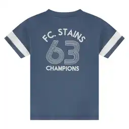 Wehkamp Stains&Stories T-shirt met backprint donkerblauw aanbieding