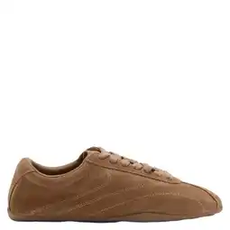 Wehkamp Mango suède sneakers cognac aanbieding