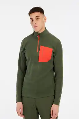 Wehkamp Protest sweater fleece PRTCARE olijfgroen/oranje aanbieding