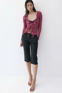 Wehkamp Mango top met ruches - oudroze aanbieding