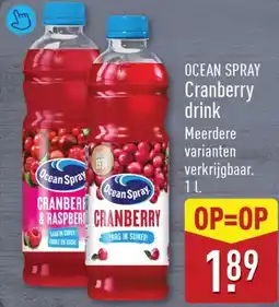 ALDI Ocean Spray Cranberry Drink aanbieding