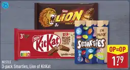 ALDI Nestle 3-Pack Smarties, Lion of KitKat aanbieding