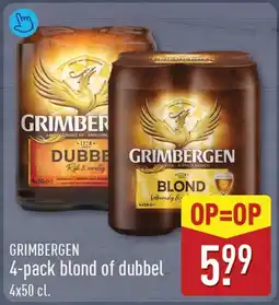 ALDI Grimbergen 4-Pack Blond of Dubbel aanbieding