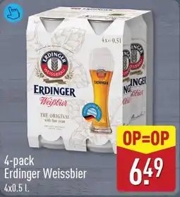 ALDI 4-pack Erdinger Weissbier aanbieding