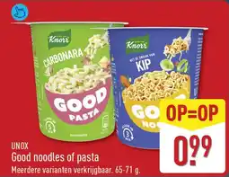 ALDI Unox Good Noodles of Pasta aanbieding