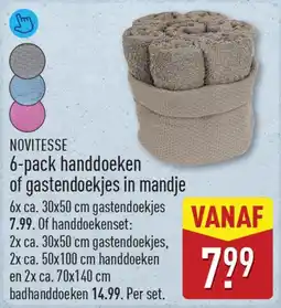 ALDI Novitesse 6 pack Handdoeken of Gastendoekjes aanbieding