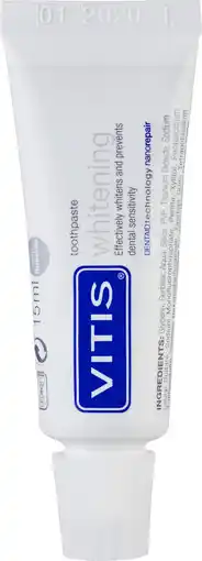 Etos VITIS Whitening Tandpasta Mini 15 ML aanbieding