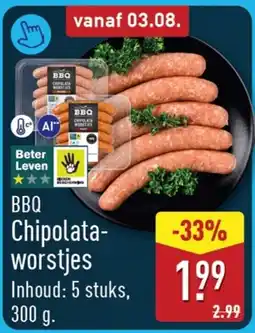 ALDI BBQ Chipolataworstjes aanbieding