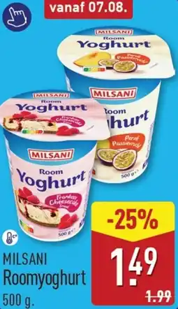 ALDI Milsani Roomyoghurt aanbieding