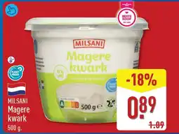ALDI Milsani magere kwark aanbieding
