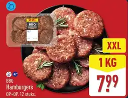 ALDI BBQ Hamburgers XXL aanbieding