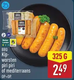 ALDI BBQ Kip- Worsten Piri Piri of Mediterraans aanbieding
