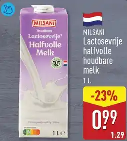 ALDI Milsani lactosevrije halfvolle houdbare Melk aanbieding