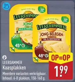 ALDI Leerdammer kaasplakken aanbieding