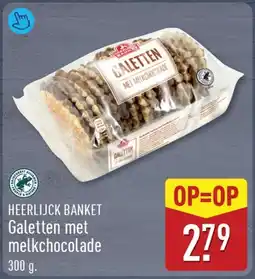 ALDI Heerlijck banket galetten met melkchocolade aanbieding