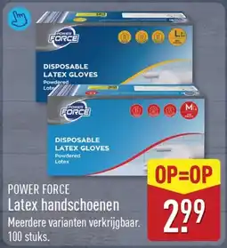 ALDI Power force latex handschoenen aanbieding