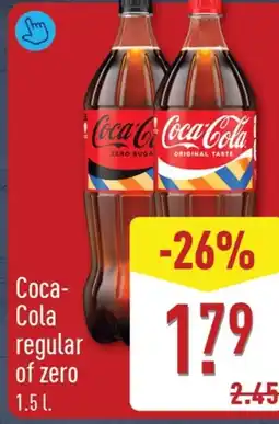 ALDI Coca- cola regular of zero aanbieding