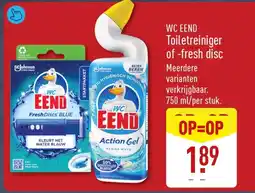 ALDI Wc eend toiletreiniger of fresh disc aanbieding