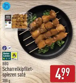 ALDI Bbq scharrelkipfilet spiezen saté aanbieding