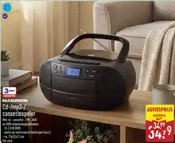 ALDI Cd-/mp3-/ cassettespeler aanbieding