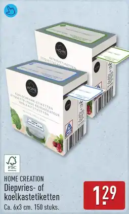 ALDI Home creation diepvries of koelkastetiketten aanbieding