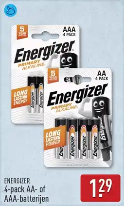 ALDI Energizer 4-pack AA-of AAA-batterijen aanbieding