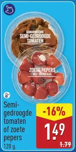 ALDI Semi gedroogde tomaten of zoete pepers aanbieding