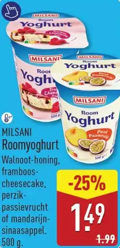 ALDI Milsani roomyoghurt aanbieding