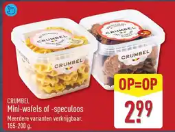 ALDI Crumbel mini wafels of speculoos aanbieding