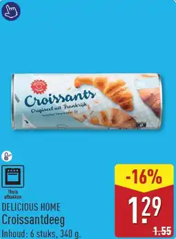 ALDI Delicious home croissantdeeg aanbieding
